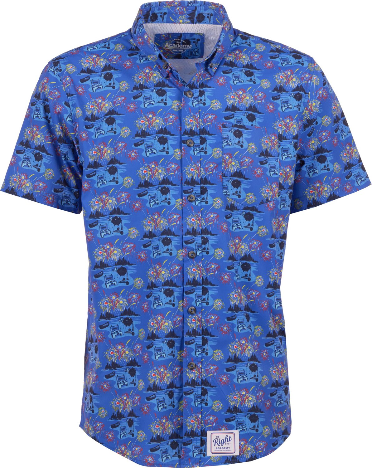 Academy Sports + Outdoors Men's Throwback Retro Print Short Sleeve