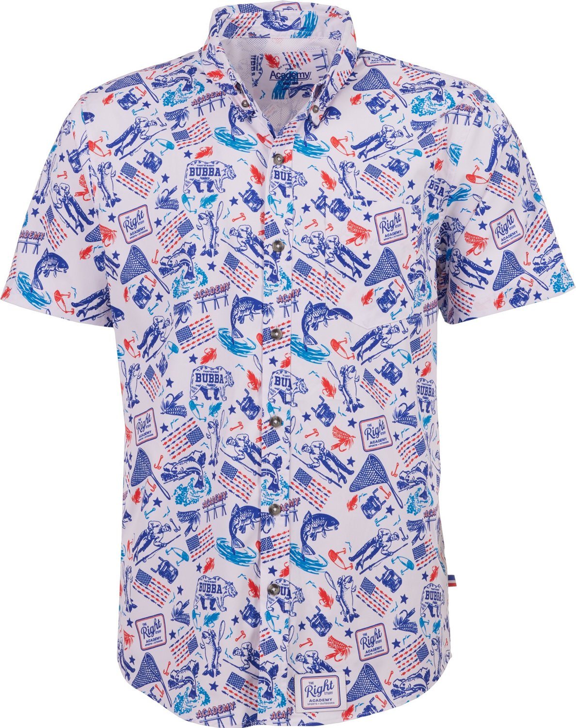 Academy Sports + Outdoors Men's Throwback Retro Print Short Sleeve