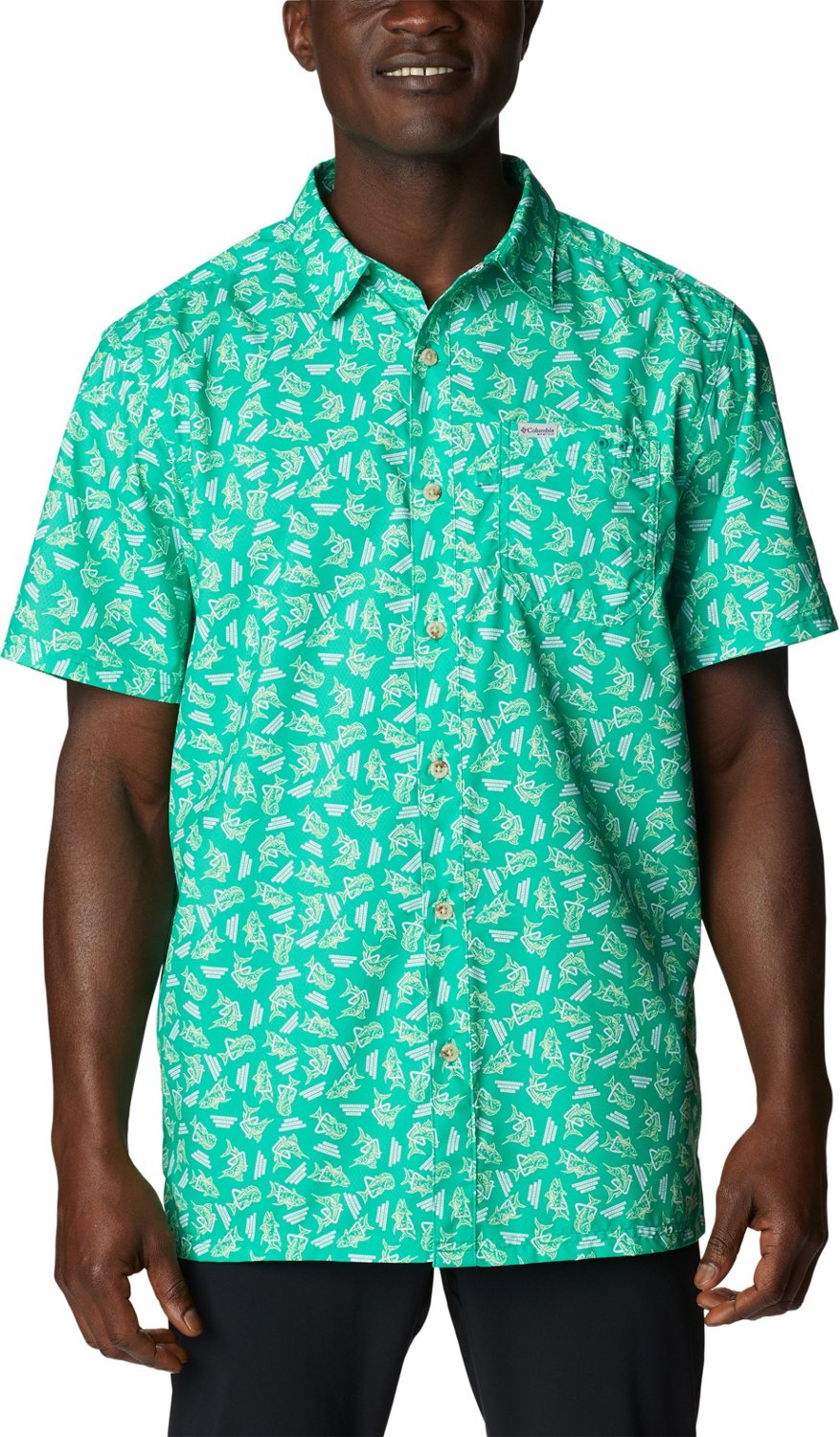 Columbia Men's Collegiate Super Slack Tide Shirt - UPF 40 Sun Protection Button-Up - View #10