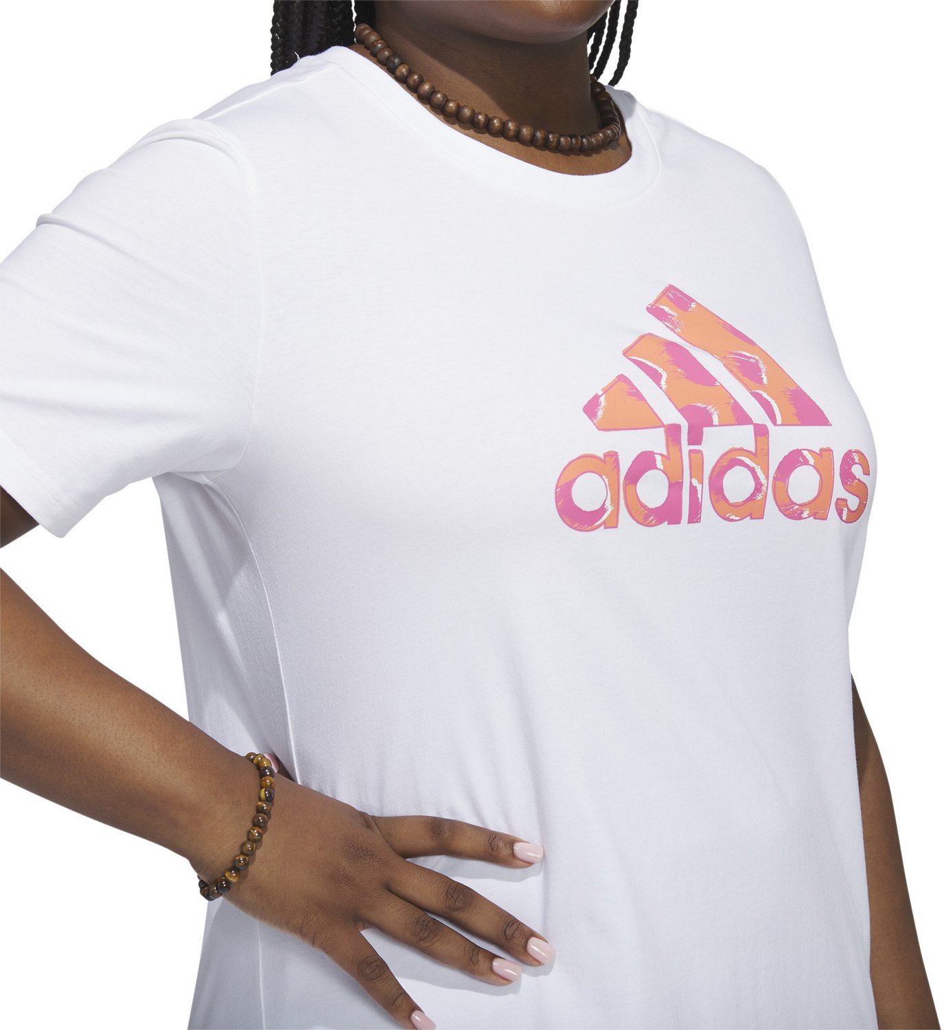 adidas Women's Animal Badge of Sport Plus Size T-shirt - view number 5