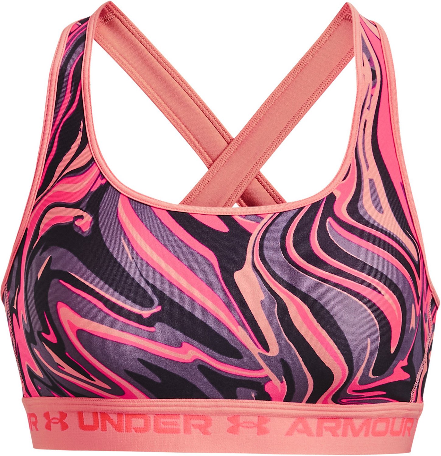 Under Armour Women's Crossback Print Mid Sports Bra                                                                              - view number 5
