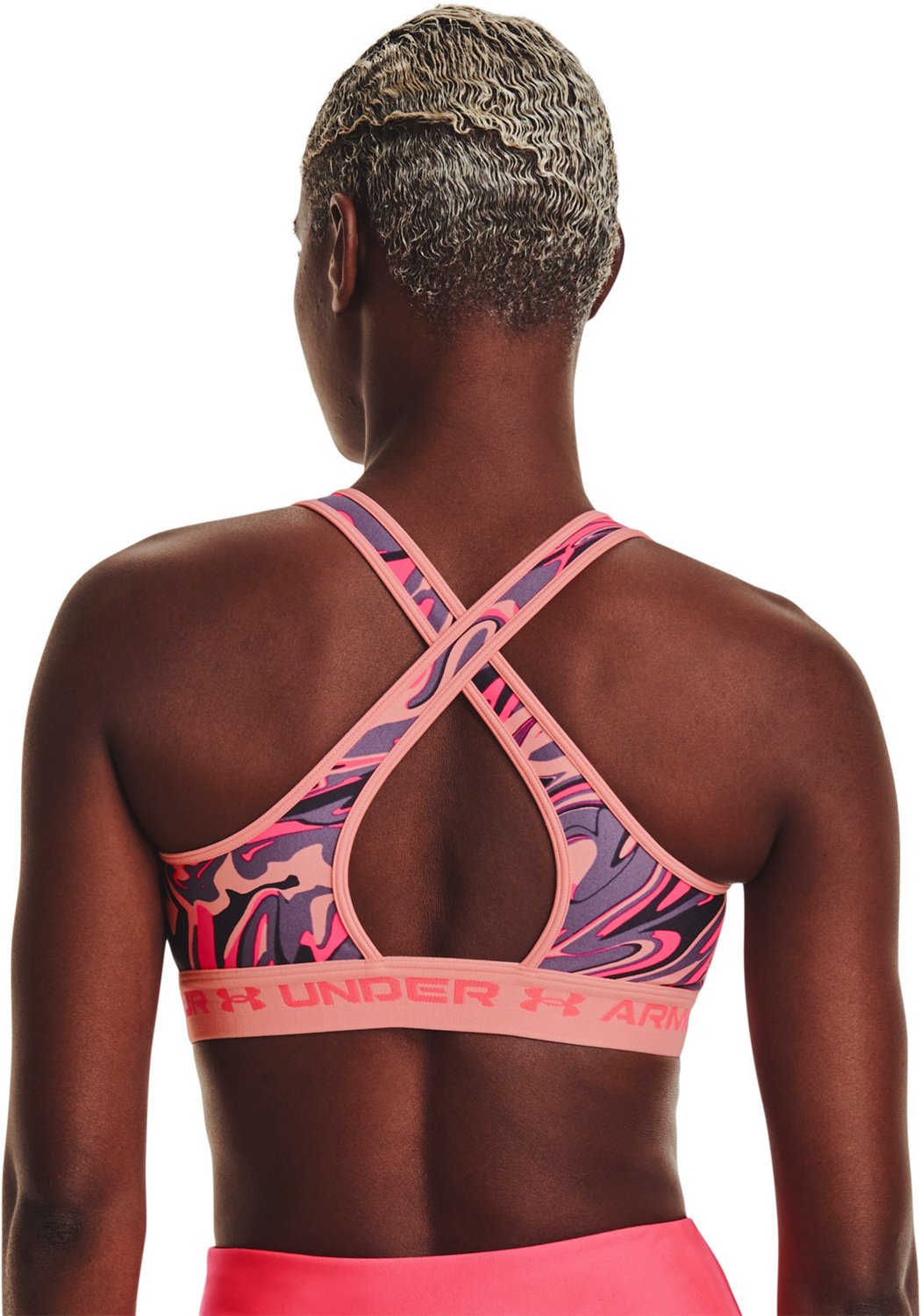 Under Armour Women's Crossback Print Mid Sports Bra                                                                              - view number 2