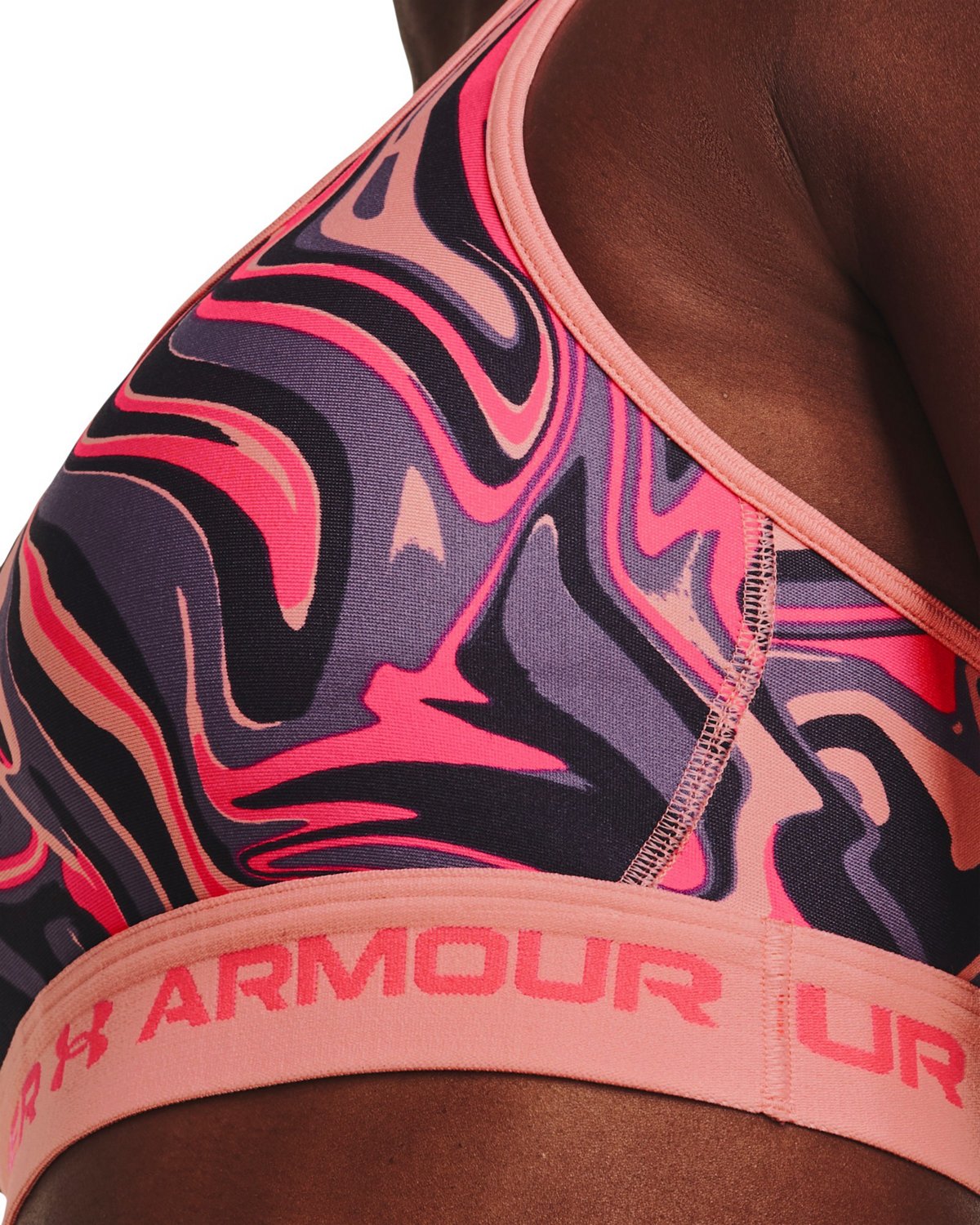 Under Armour Women's Crossback Print Mid Sports Bra                                                                              - view number 4