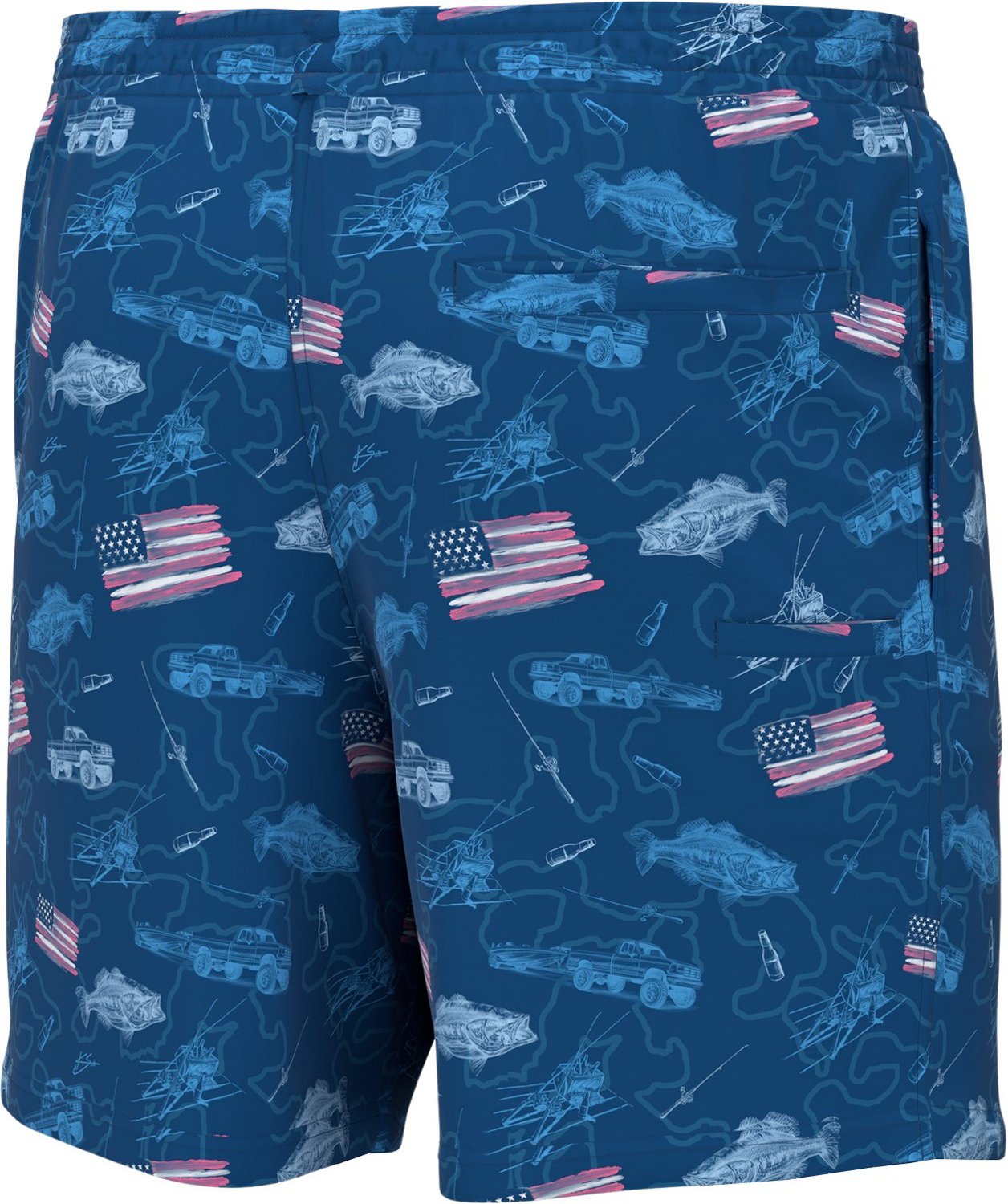 Huk Men's Pursuit Volley Fish and Flags Shorts 5.5 in - view number 2