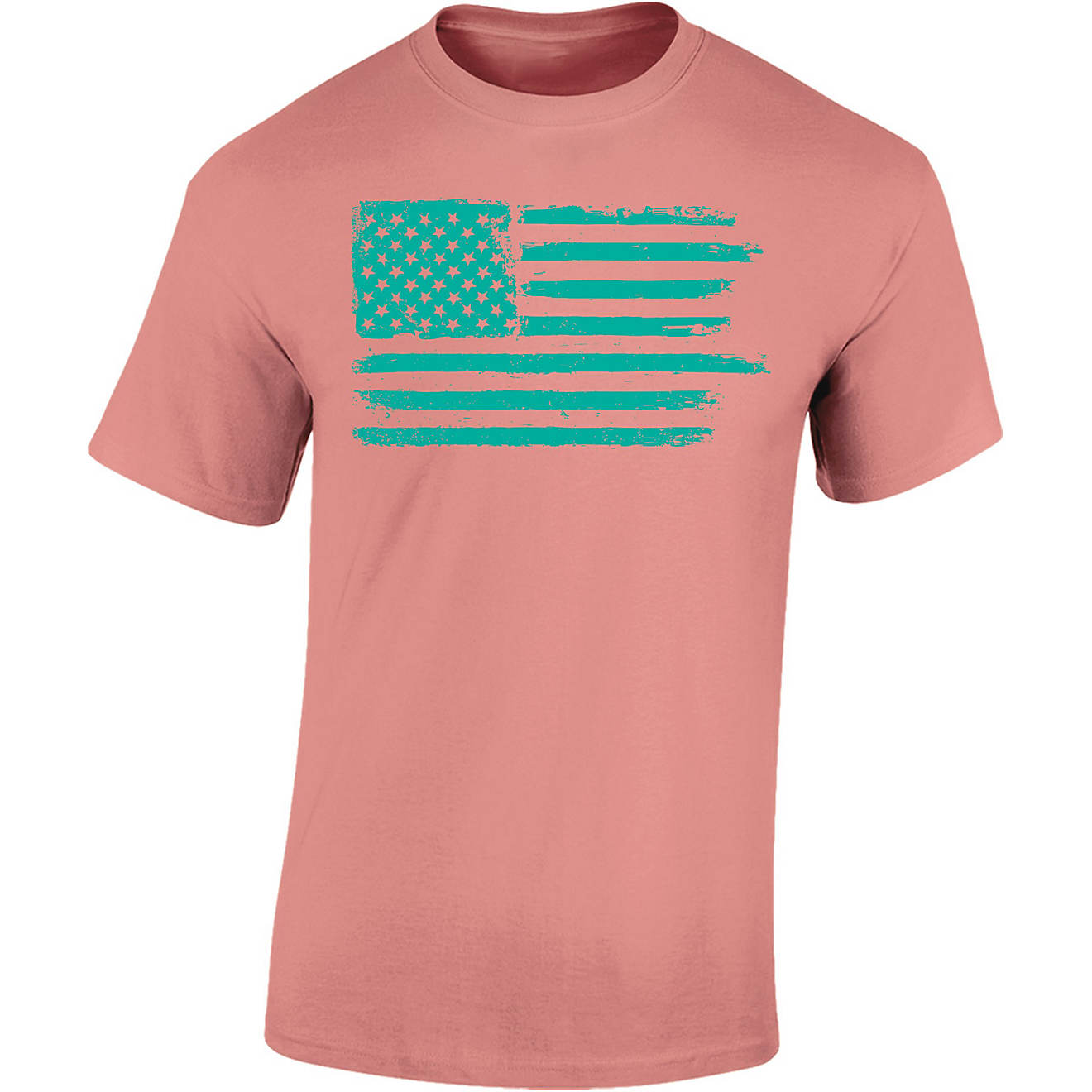 Academy Sports + Outdoors Men's Horizontal Flag Pop Short Sleeve T-shirt                                                         - view number 1