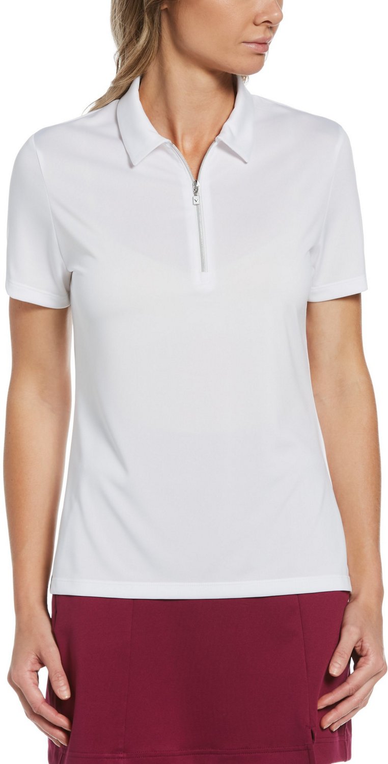 Callaway Women's 1/4-Zip Heather Polo Golf Shirt | Academy
