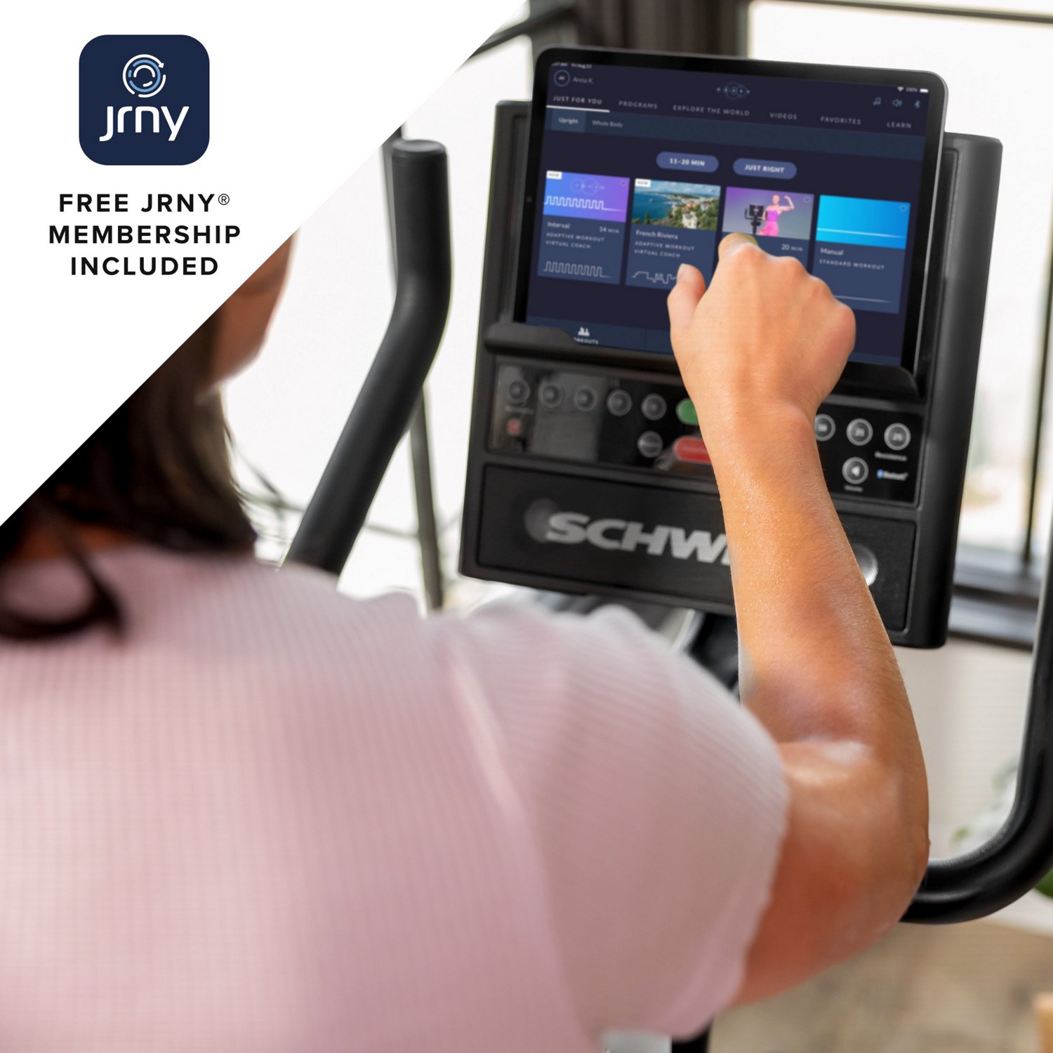 190 Upright Bike - An affordable escape that connects with your JRNY® &  Zwift® apps.