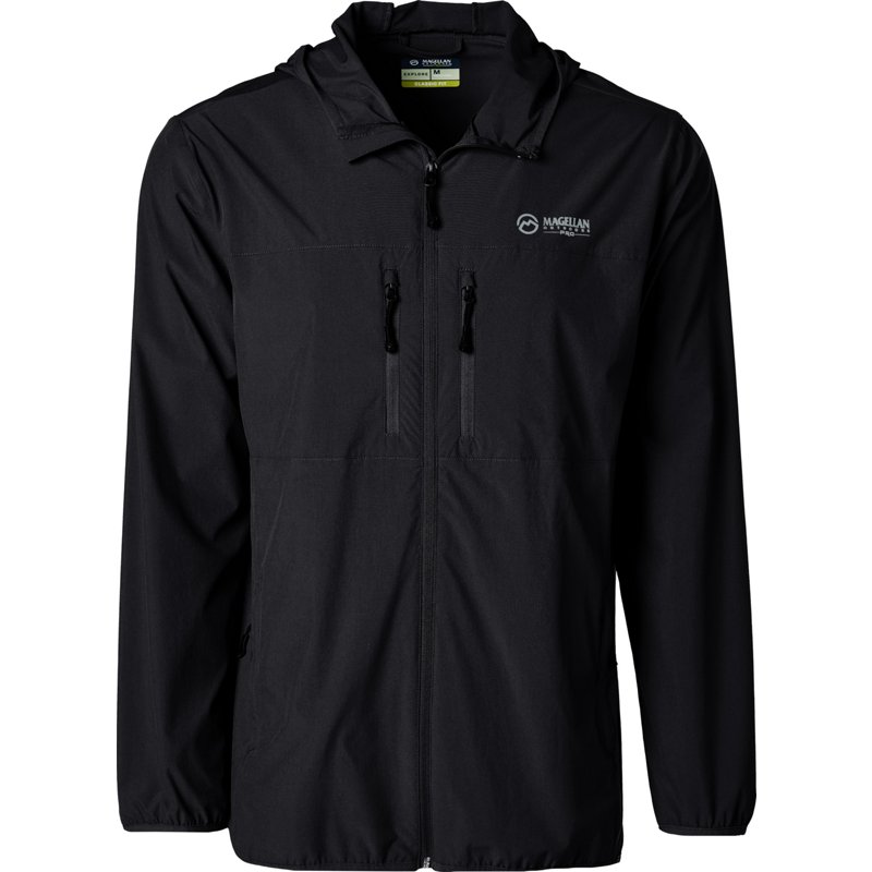 Magellan Outdoors Men's Pro Explore Packable Windbreaker Jacket Black, Large - Men's Athletic Jackets at Academy Sports product image