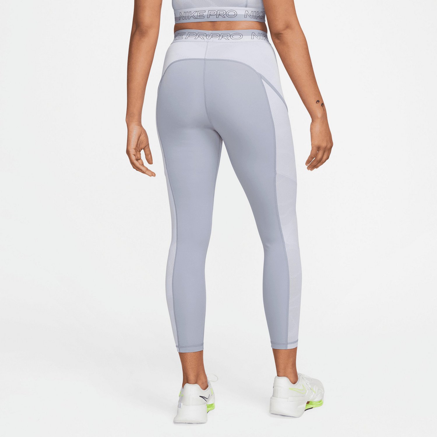 Nike pro training hot sale leggings grey