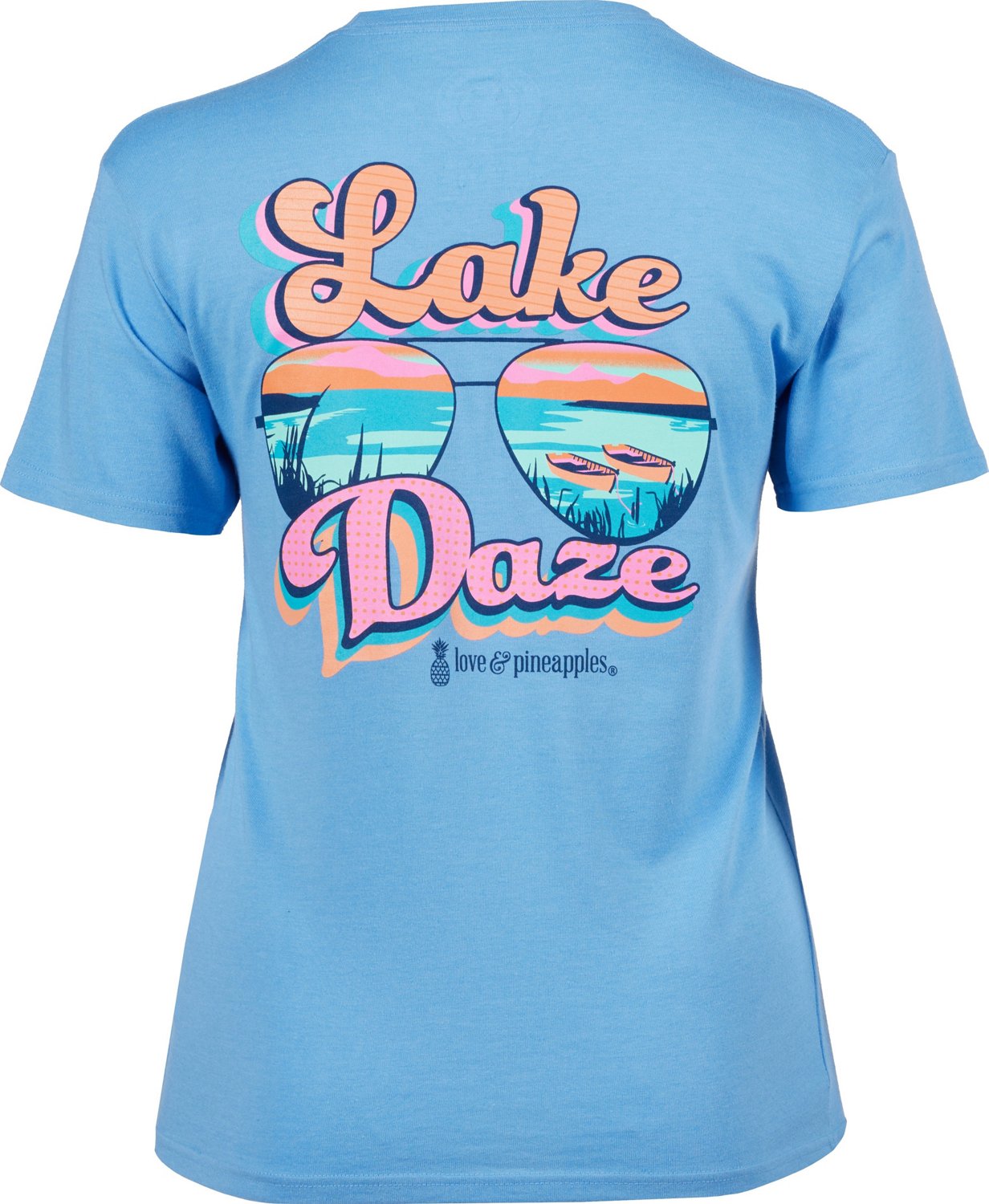 Love & Pineapples Women's Lake Daze Tshirt Academy