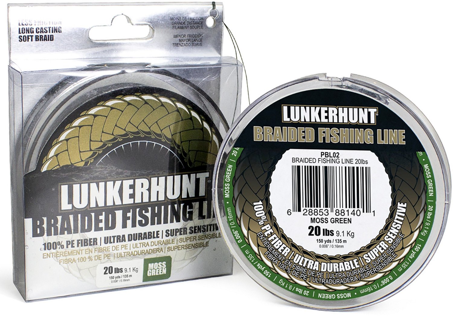 Academy Sports + Outdoors Lunkerhunt 20lb Braided Fishing Line