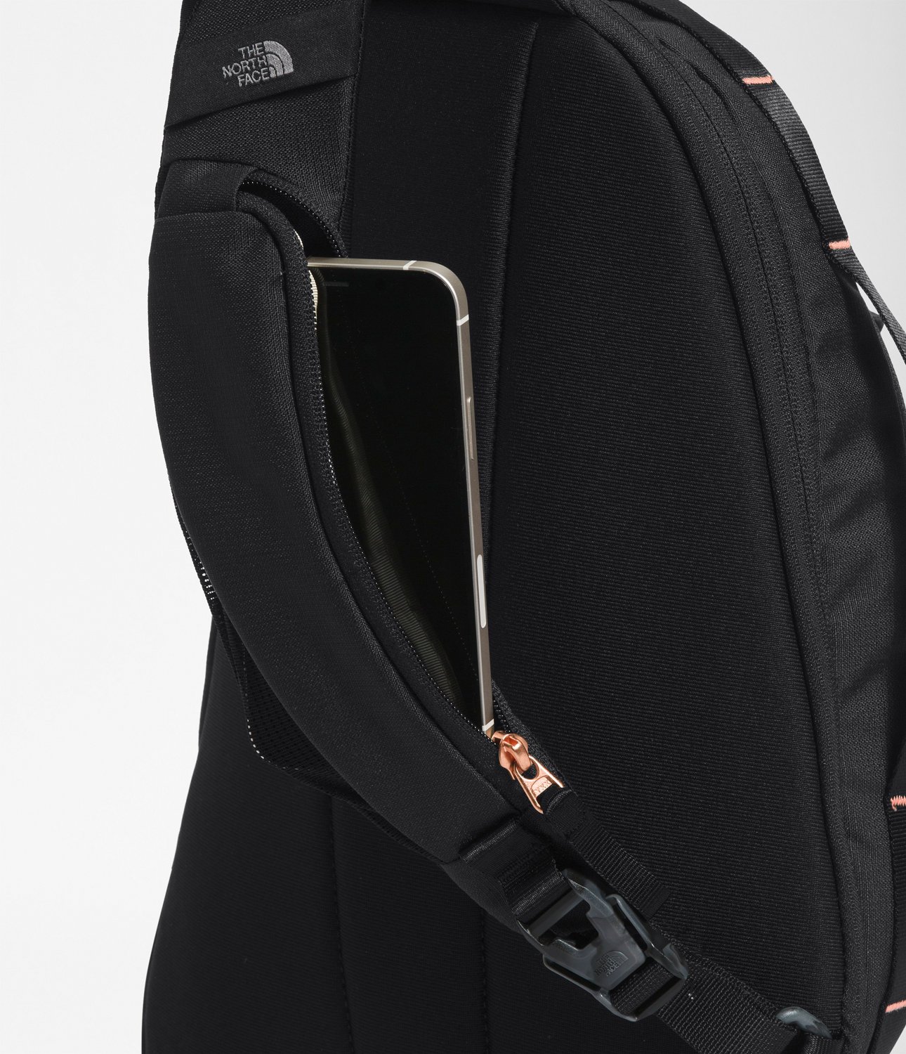 North face isabella backpack hotsell black and rose gold