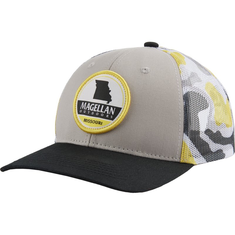 Magellan Outdoors Men's MO Badge State Cap Caviar - Men's Hunting/Fishing Headwear at Academy Sports