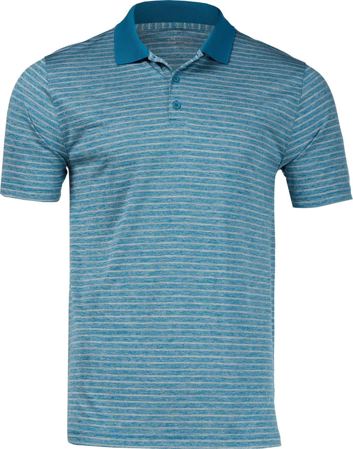 BCG Mens' Golf Stripe Polo Shirt Academy