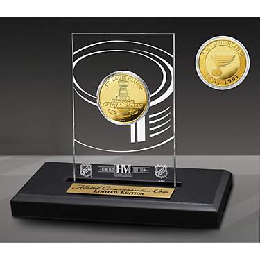 The Highland Mint St. Louis Blues Gold Coin Acrylic Display                                                                     
