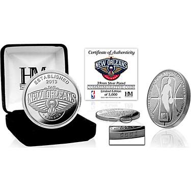 The Highland Mint New Orleans Pelicans Silver Mint Coin                                                                         