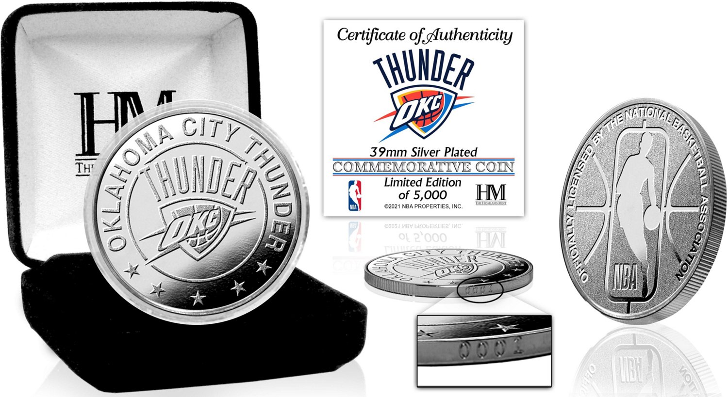 The Highland Mint Oklahoma City Thunder Silver Mint Coin | Academy