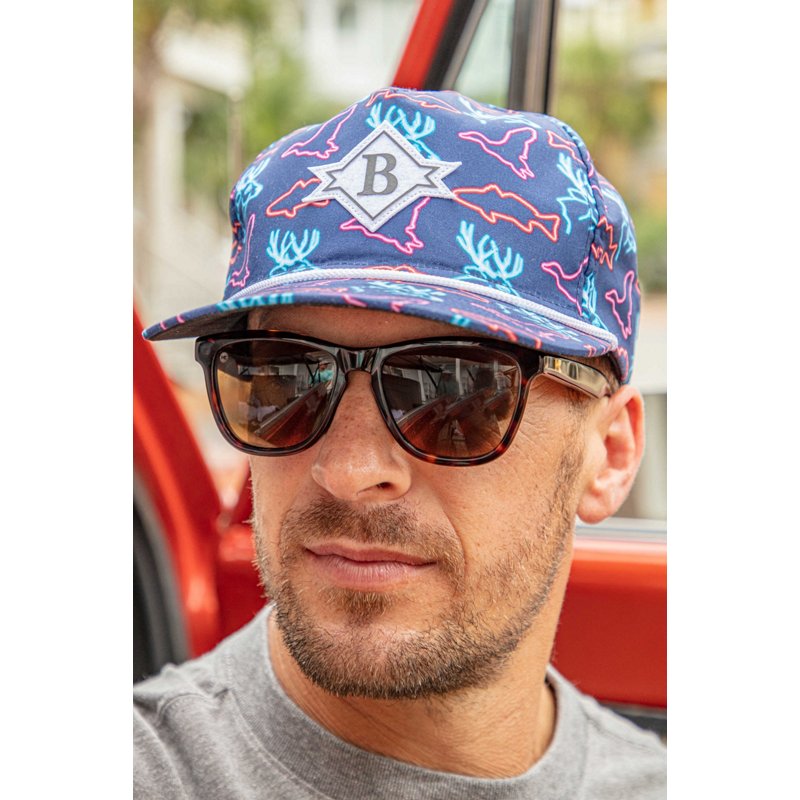 BURLEBO Men's Neon Outdoors Cap Blue - Men's Hunting/Fishing Headwear at Academy Sports