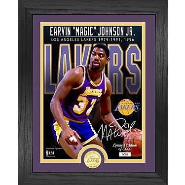 The Highland Mint Los Angeles Lakers Magic Johnson Legends Bronze Coin Mint Photo                                               