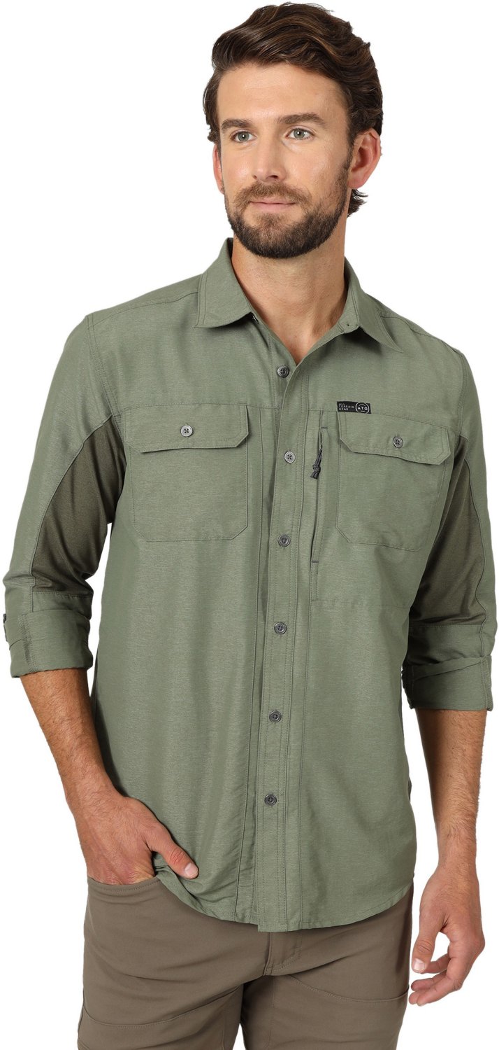 Wrangler Men's ATG Mixed Material Long Sleeve Shirt | Academy