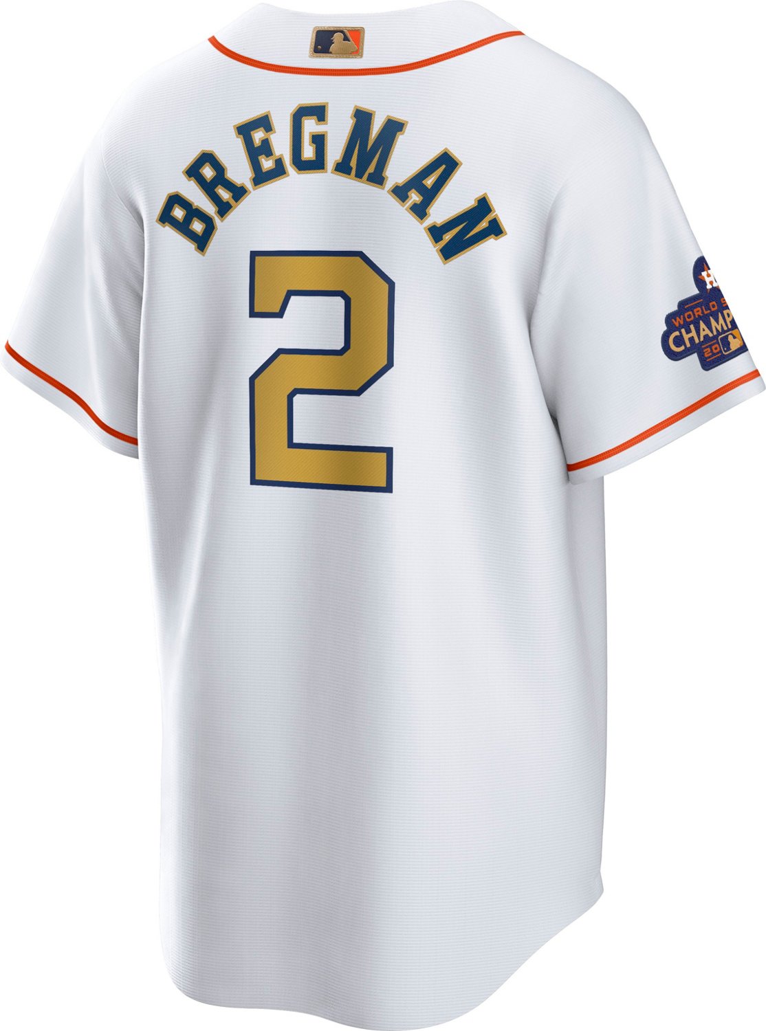 Nike Men's Houston Astros Bregman Gold Replica Jersey Academy