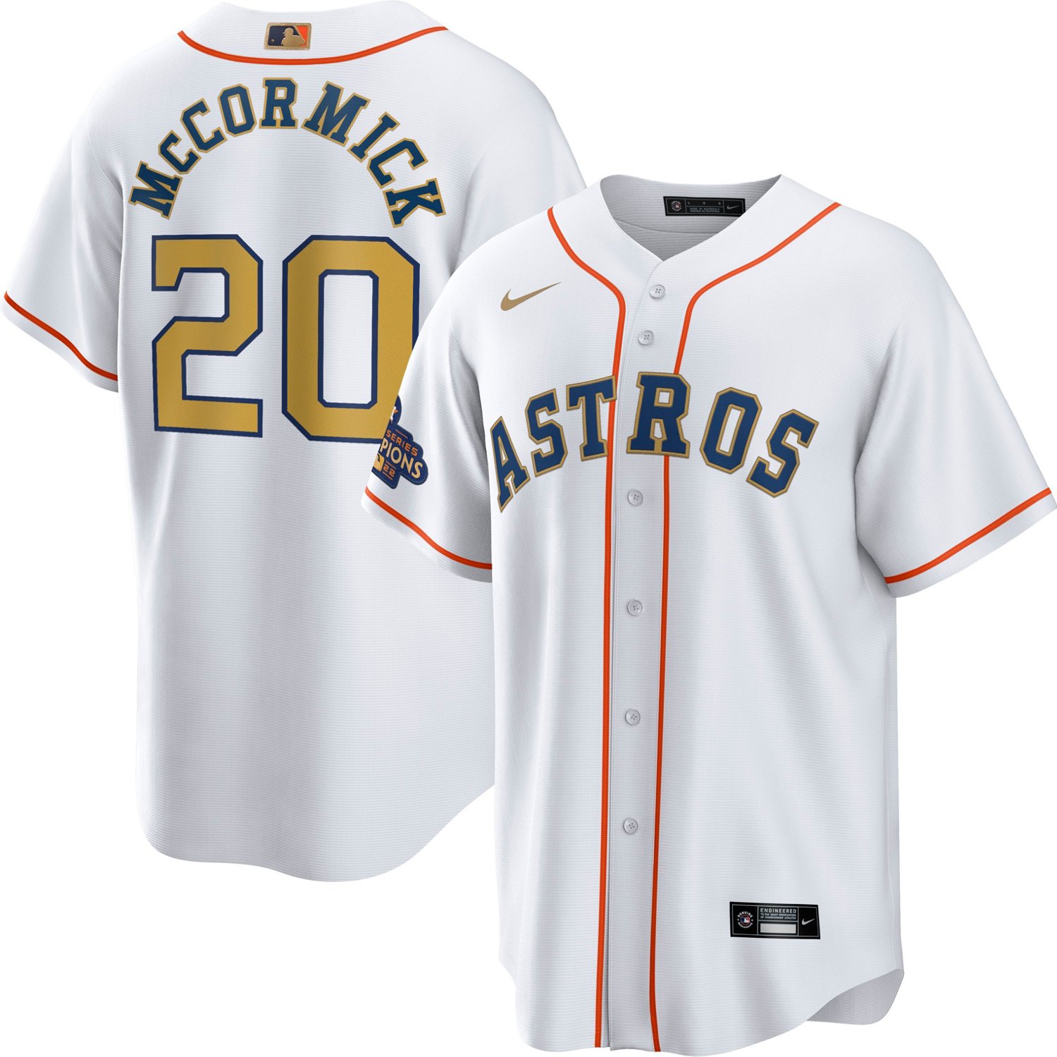 Men's Chas McCormick Houston Astros Authentic Orange Alternate Jersey