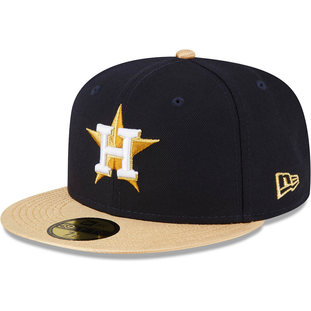 New Era Adults' Houston Astros 59FIFTY WS Champs Gold Collection Cap                                                             - view number 1