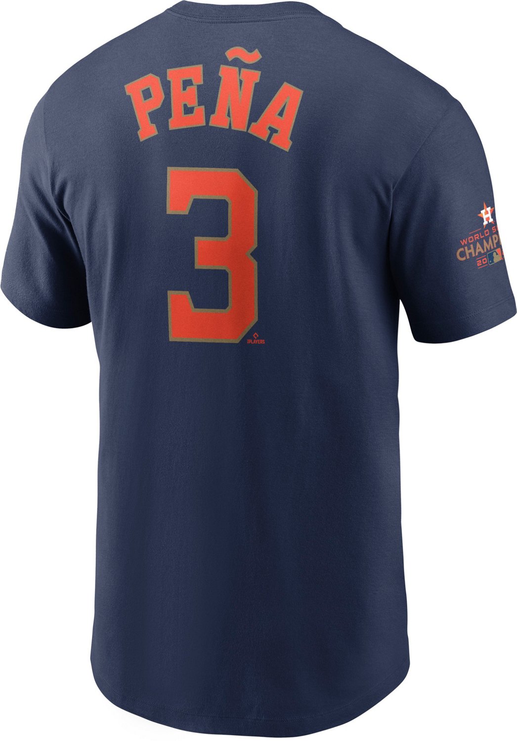 Nike Men's Houston Astros Pena Gold Name and Number Graphic T