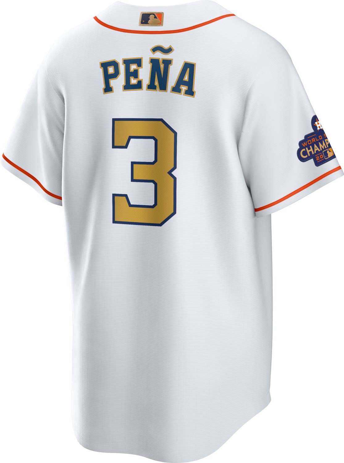 Nike Men's Houston Astros Gold Jeremy Pena Replica Jersey Academy