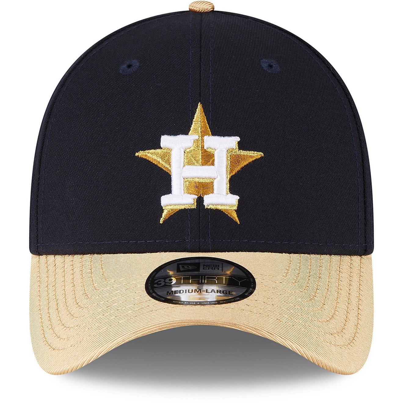 New Era Adults' Houston Astros 39THIRTY WS Champs Gold Collection Cap                                                            - view number 2