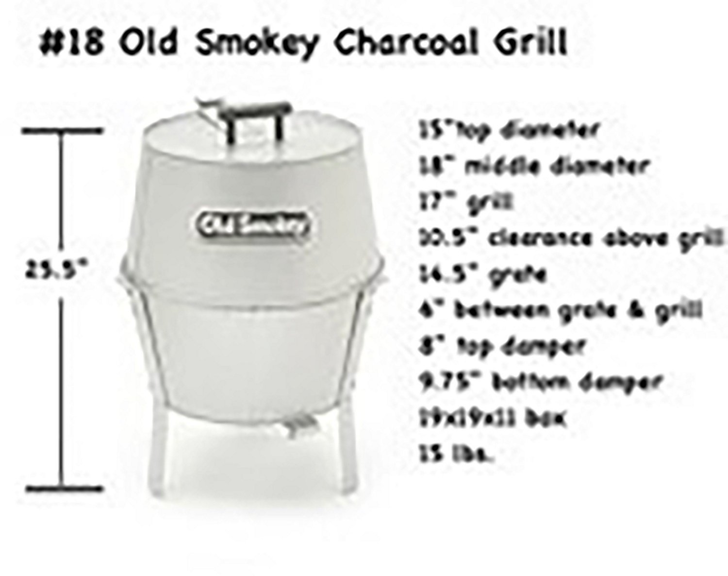 Old Smokey Classic Charcoal Grill Academy