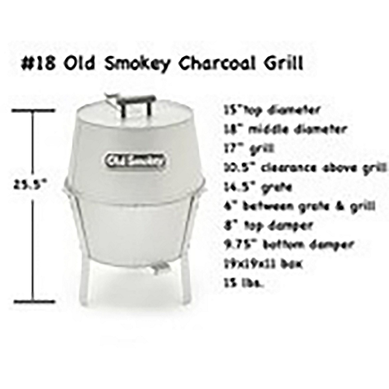 Old Smokey Classic Charcoal Grill                                                                                                - view number 3