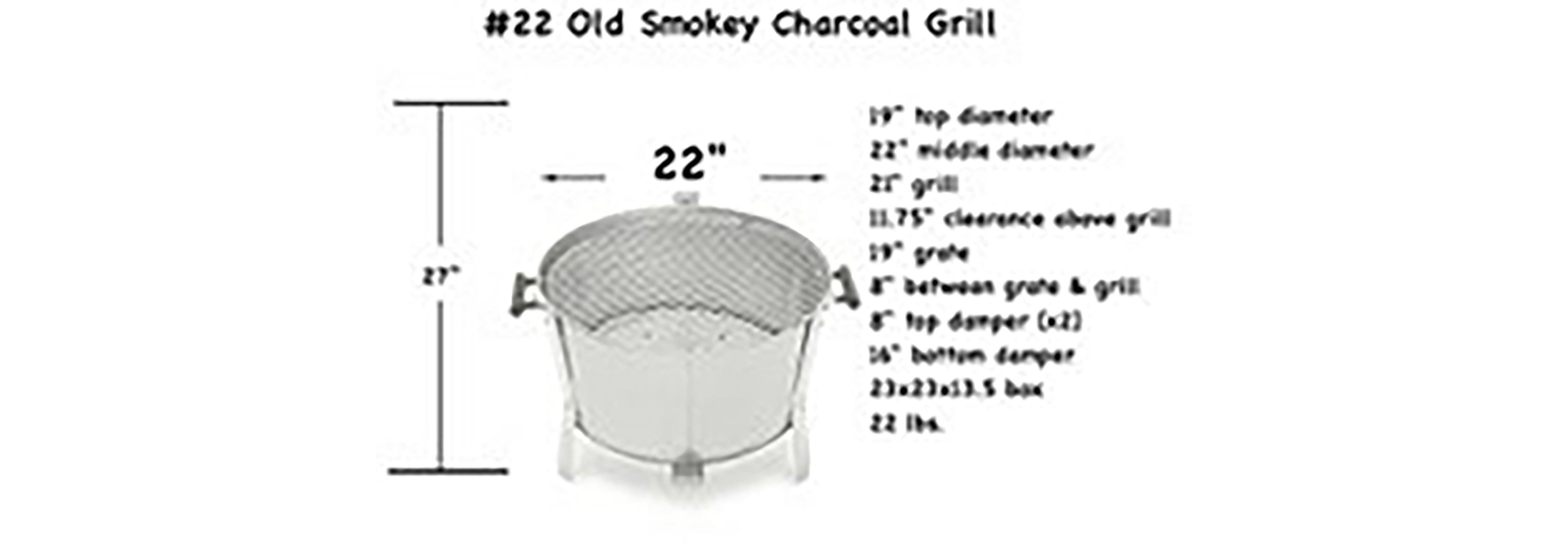 Old Smokey Jumbo Charcoal Grill