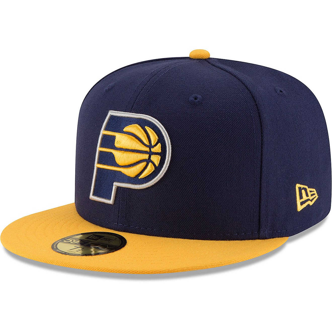 New Era Men's Indiana Pacers Basic Fitted 2-Tone 59FIFTY Cap                                                                     - view number 1