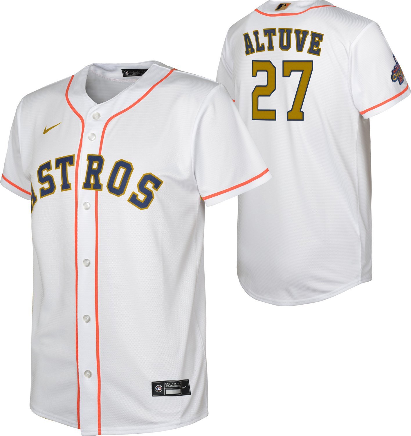 Nike Youth Houston Astros Jose Altuve #27 Orange T-Shirt