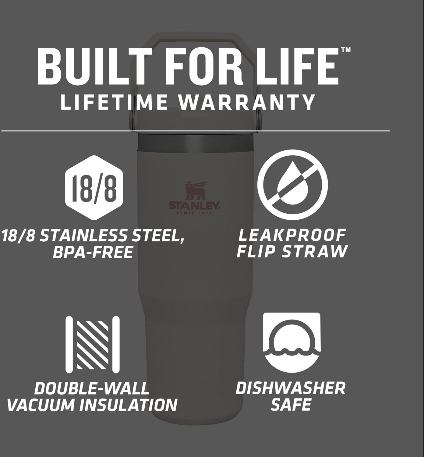Stanley The IceFlow 30 oz Classic Flip Straw Tumbler                                                                             - view number 4