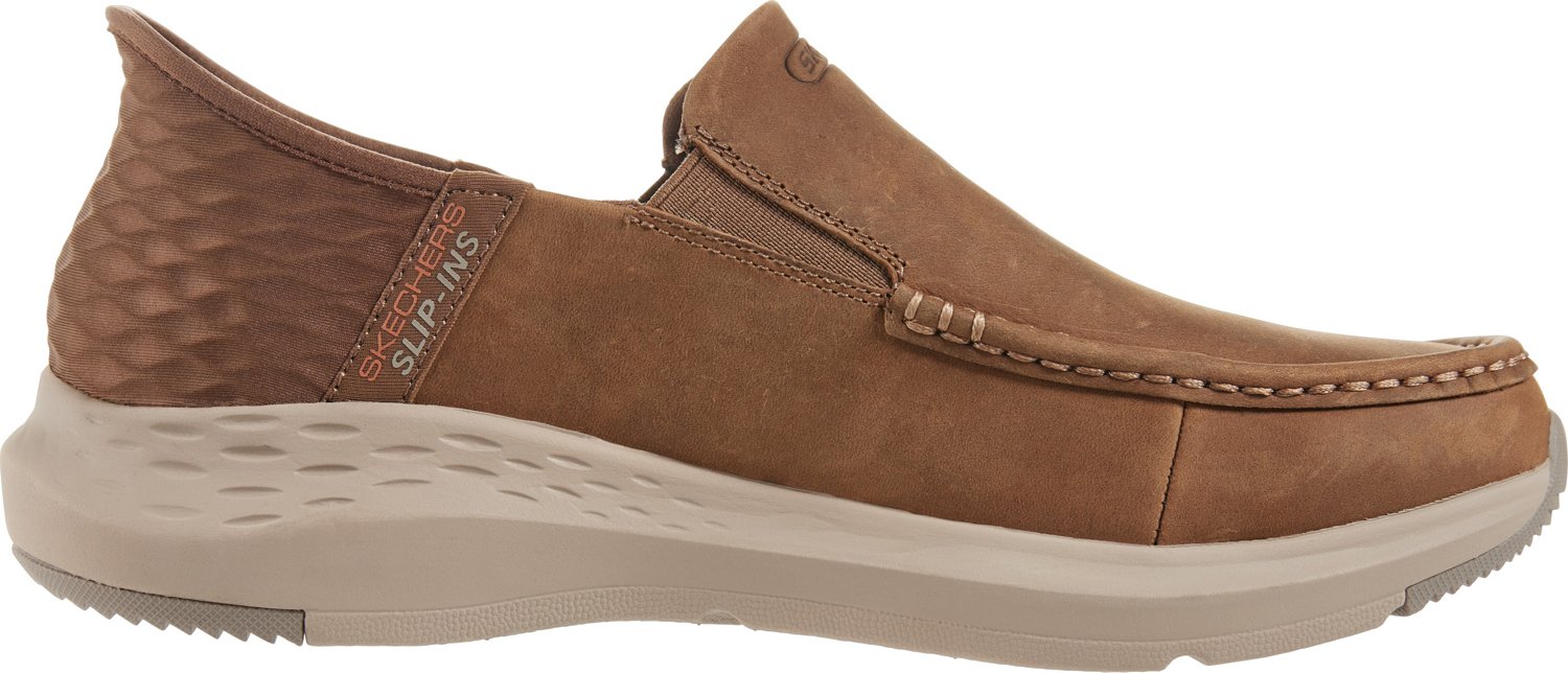 SKECHERS Men's Parson Oswin Moc-Toe Leather Slip-In Shoes | Academy