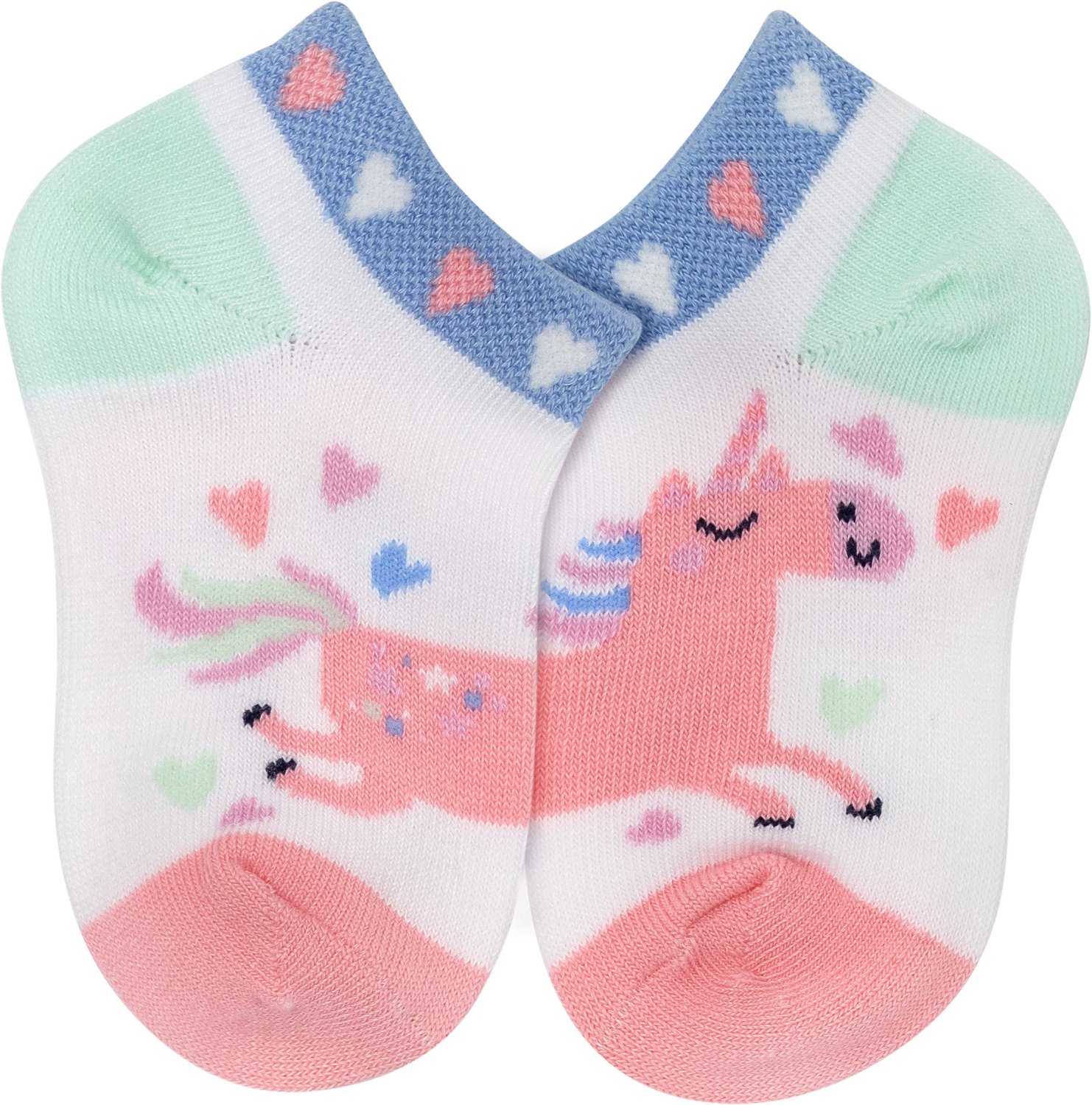 BCG Toddler Girls' Star Unicorn No-Show Socks 6-Pack                                                                             - view number 2