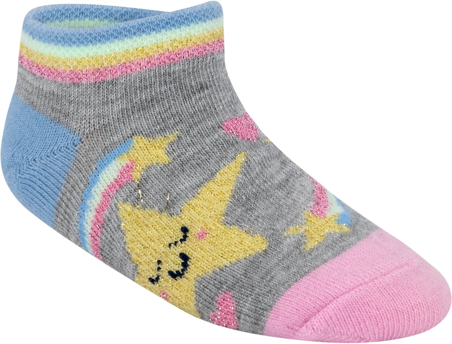 BCG Toddler Girls' Star Unicorn No-Show Socks 6-Pack                                                                             - view number 3