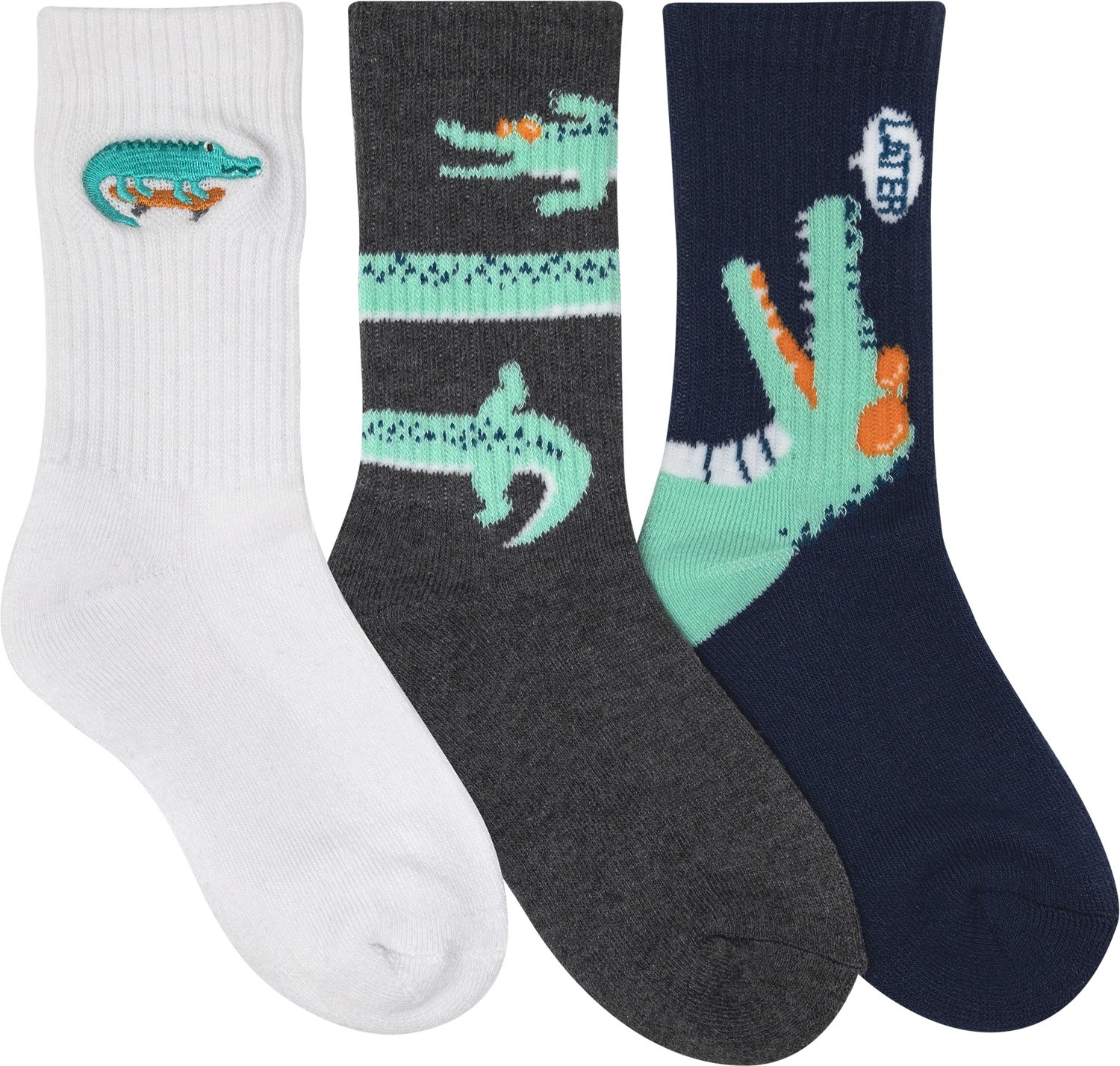 BCG Youth Gator Crew Socks 6Pack Academy
