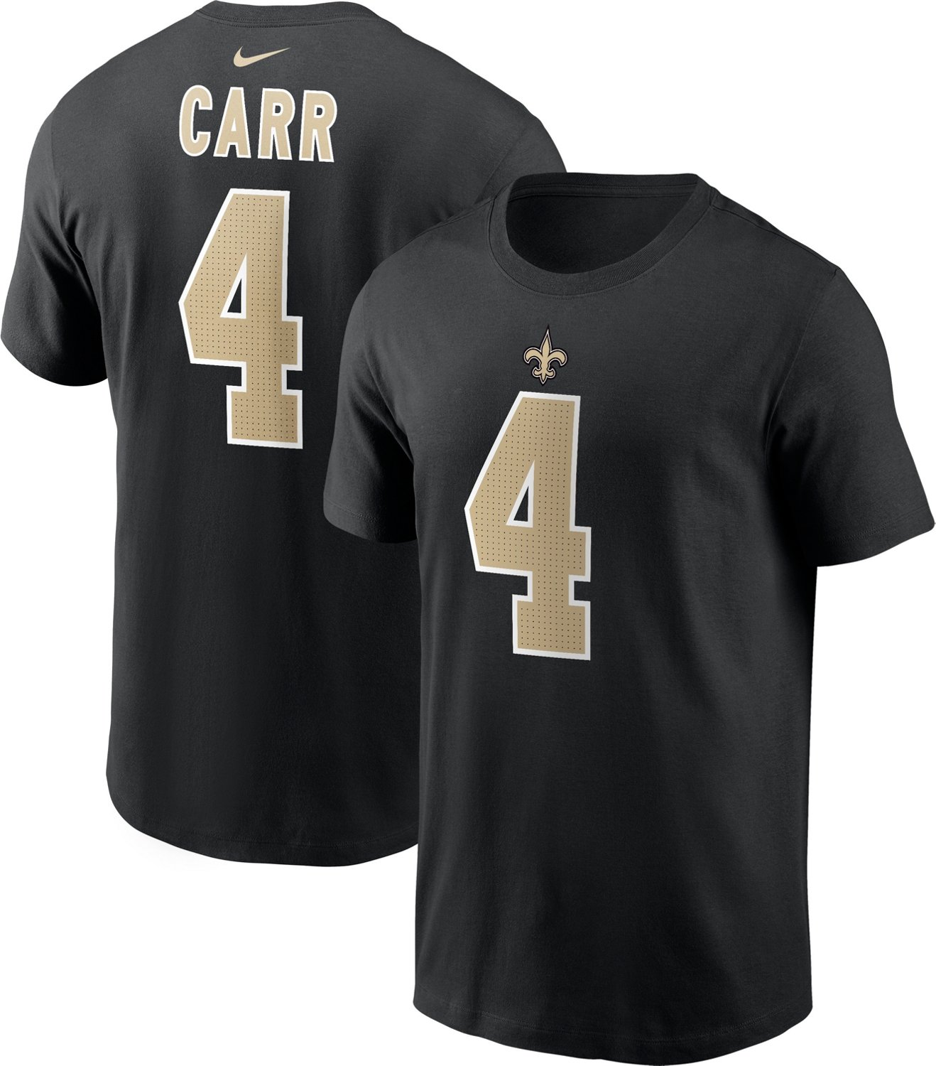 Nike Men's New Orleans Saints Derek Carr 4 N&N T-shirt