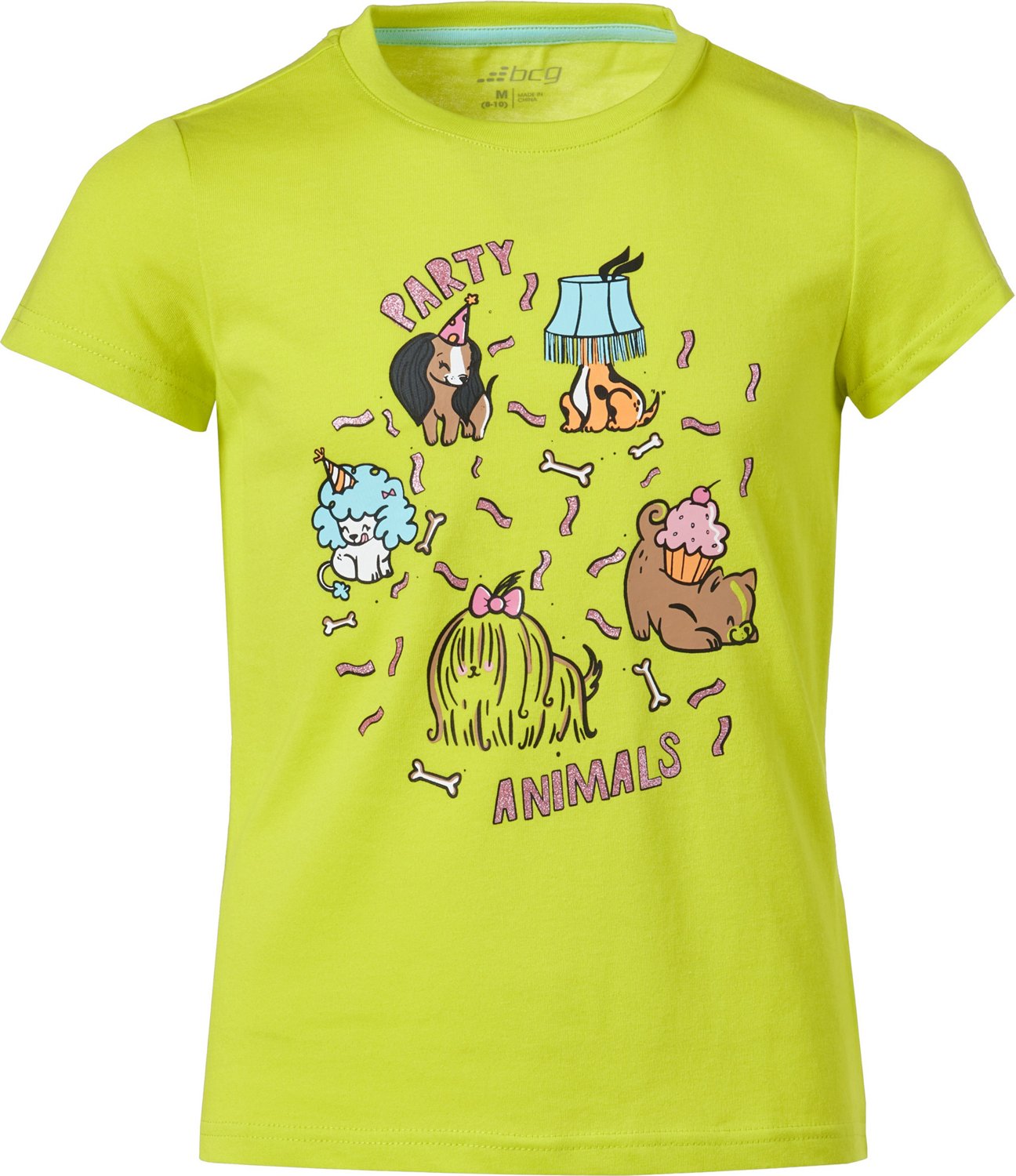 BCG Girls' Party Animals Cotton T-shirt