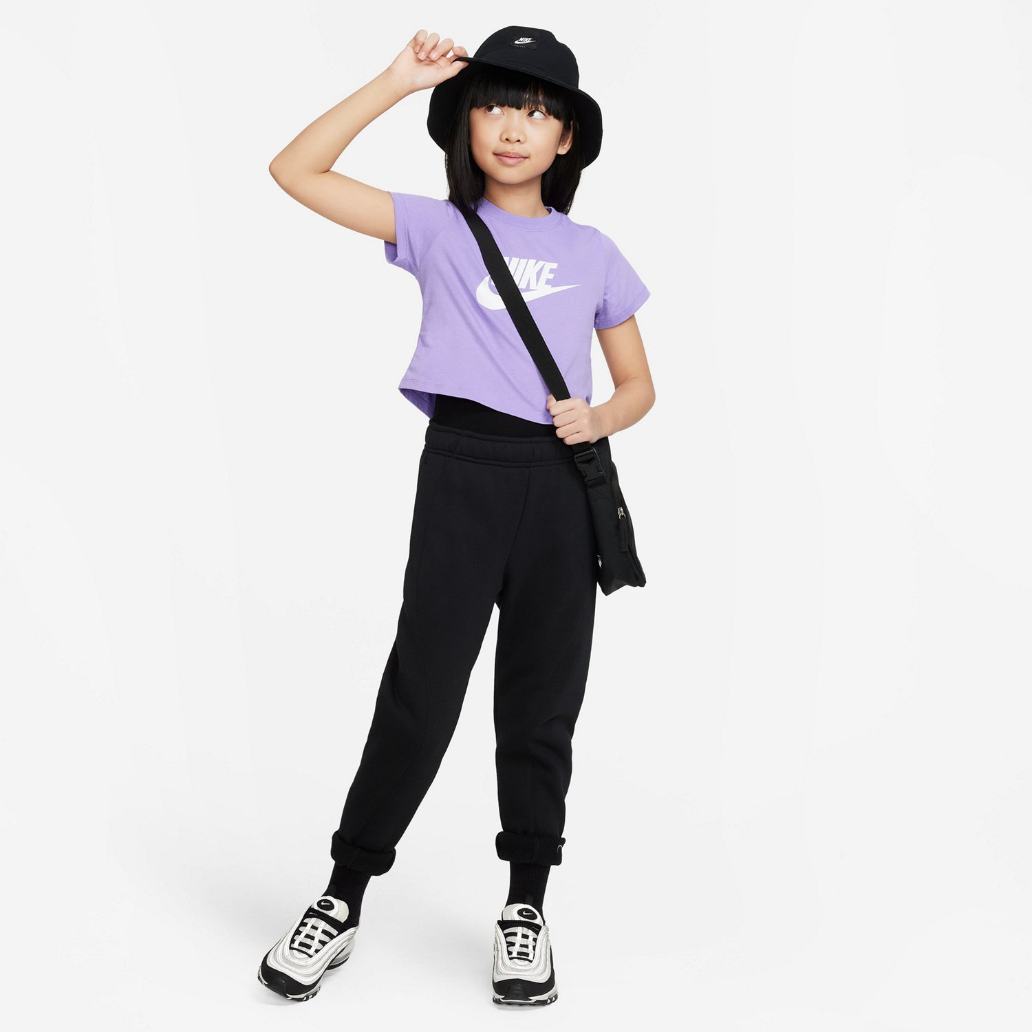 Nike Girls' Sportswear Futura Crop T-shirt - view number 4