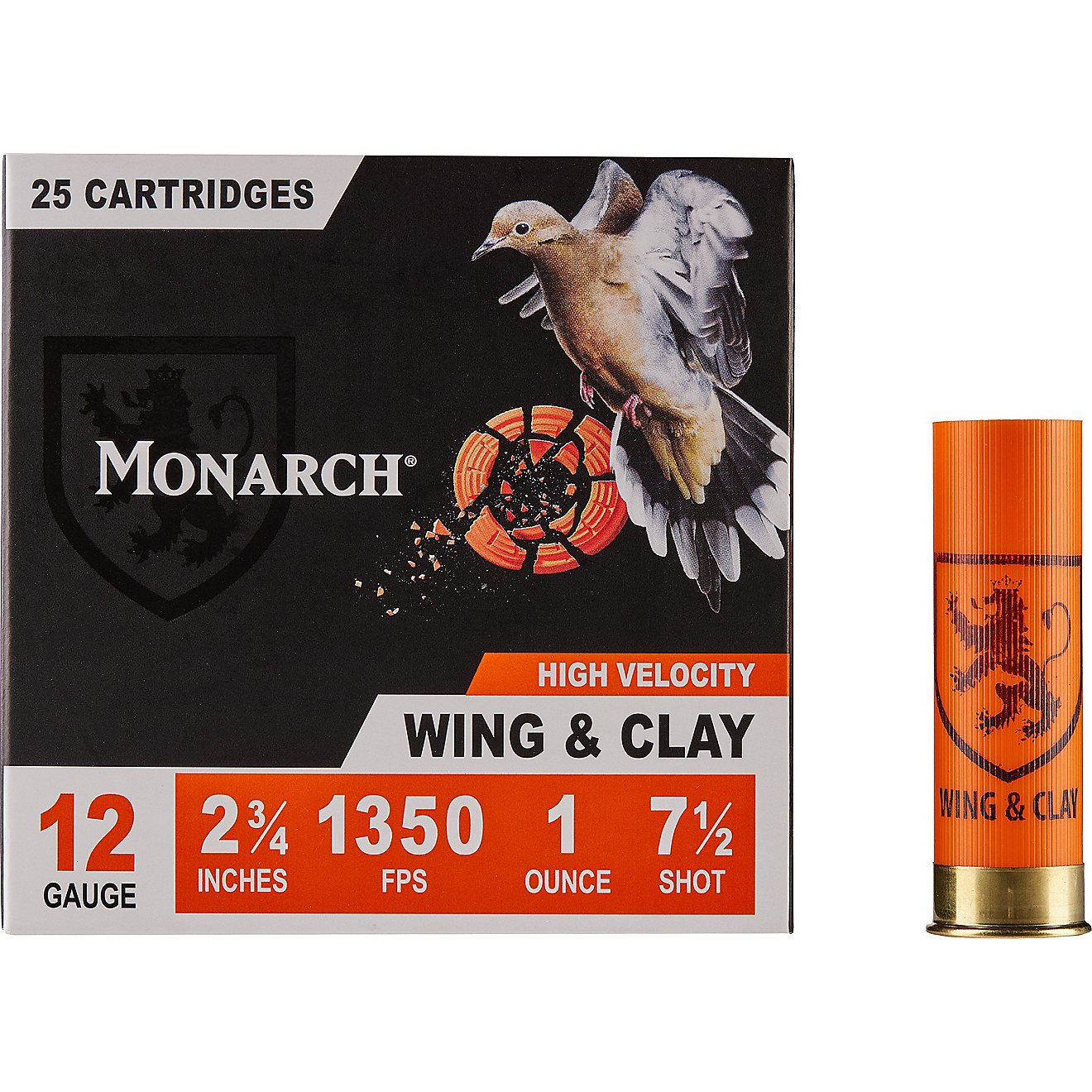 Monarch Wing & Clay 12 Gauge 1 oz Shotshells - 25 Rounds                                                                         - view number 1