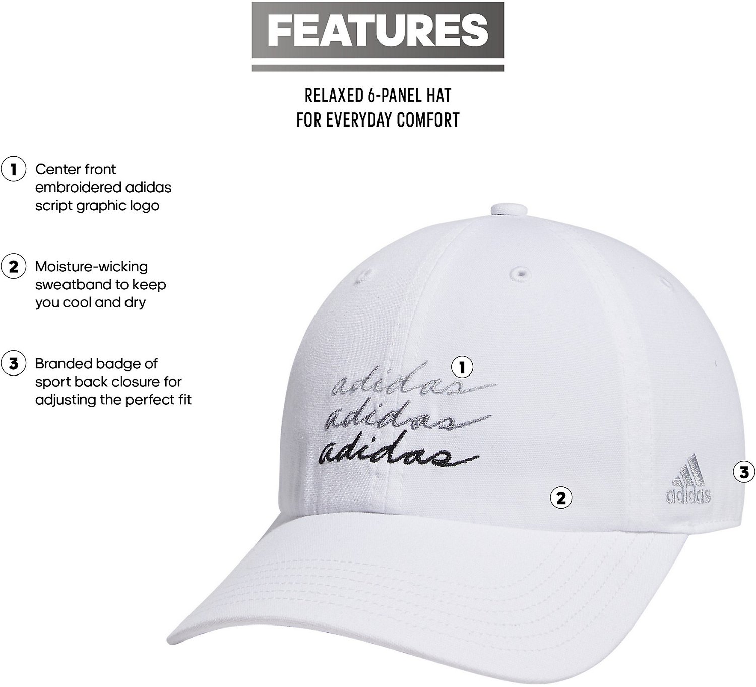 adidas Women’s Plus Saturday 2.0 Hat - view number 5