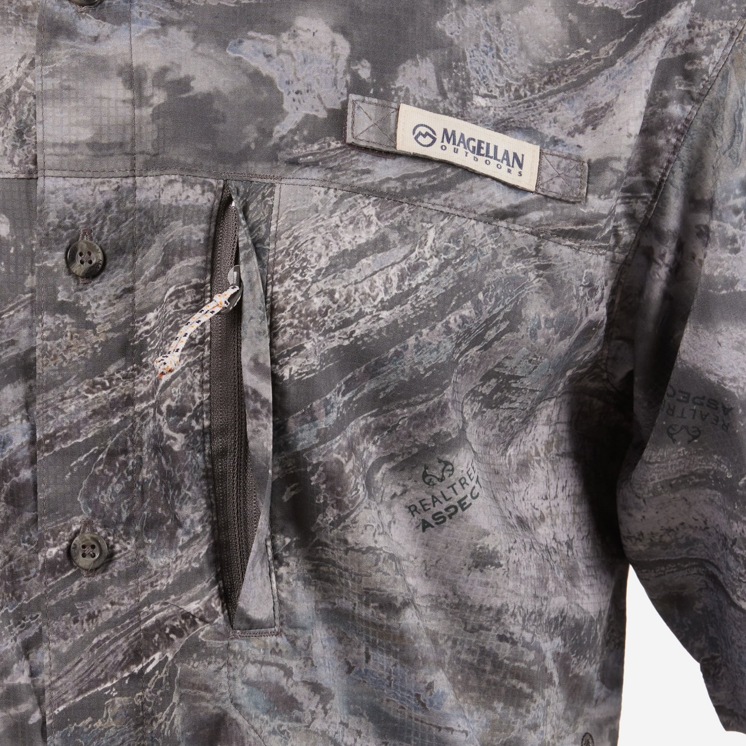 Magellan Outdoors Men’s RT Aspect Camo Fishing Shirt Academy