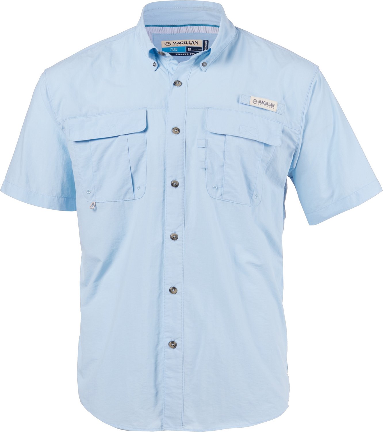 Magellan Outdoors Men's Laguna Madre Solid Short Sleeve Fishing Shirt ...