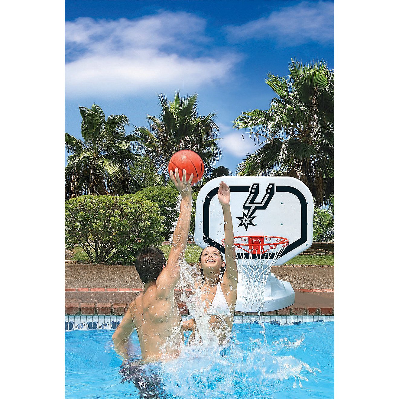 Poolmaster® San Antonio Spurs Competition Style Poolside Basketball Game                                                        - view number 3