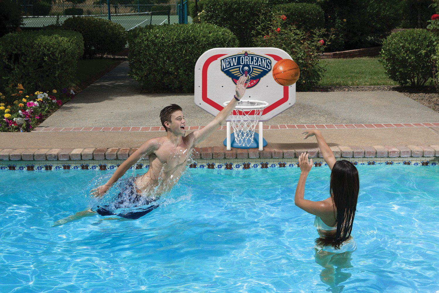 Poolmaster® New Orleans Pelicans Pro Rebounder Style Poolside Basketball Game                                                   - view number 3