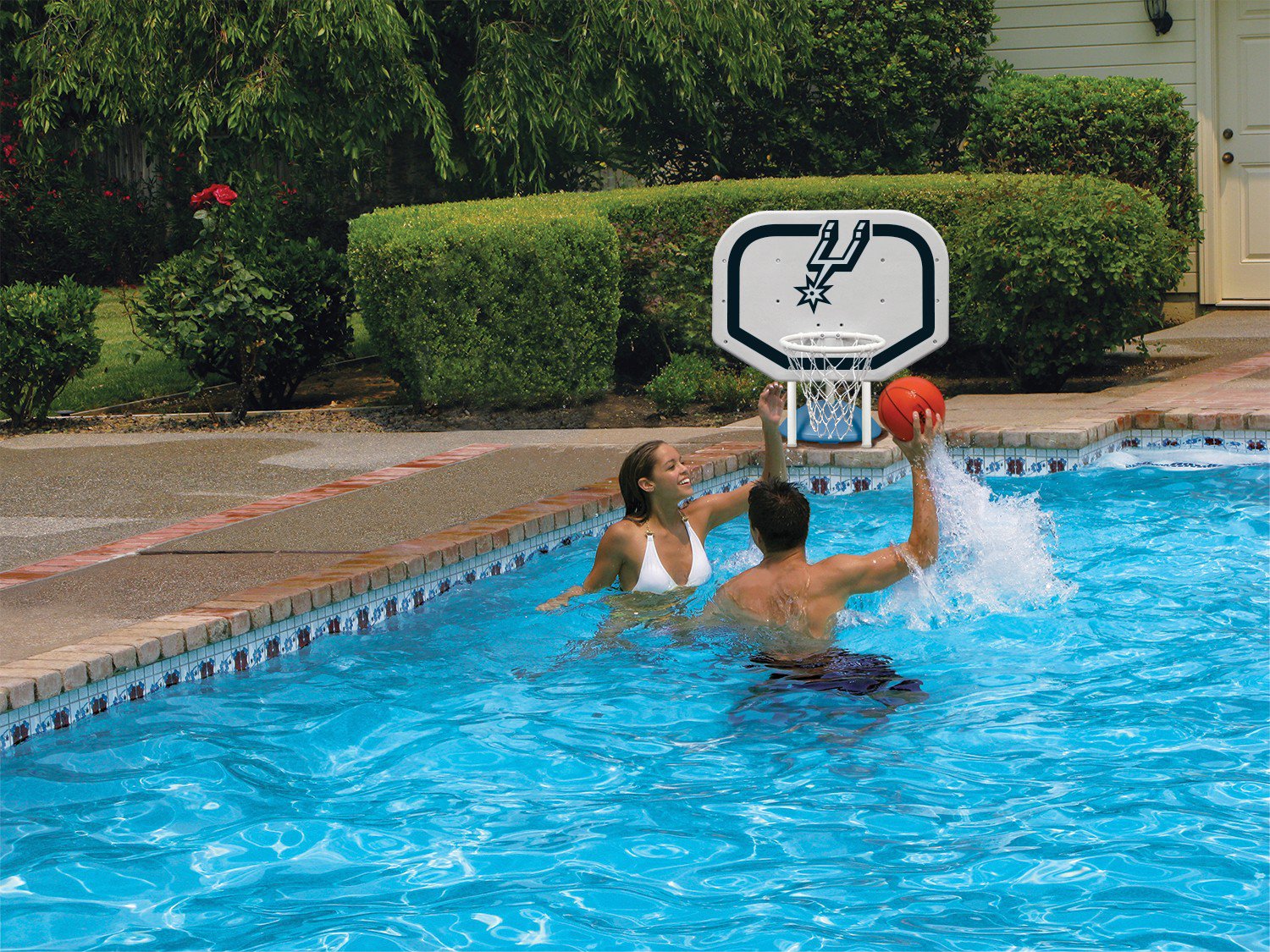 Poolmaster® San Antonio Spurs Pro Rebounder Style Poolside Basketball Game                                                      - view number 3